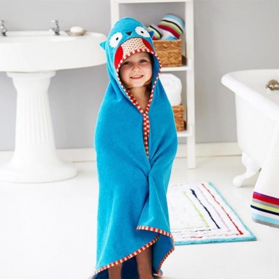 100% cotton cartoon  kids beach baby wearable hooded bath terry towel