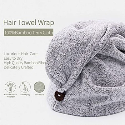 custom microfiber bath turban hair drying towel