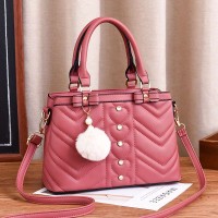 New fashion pu leather simple women shoulder bag lady handbags with heart pattern